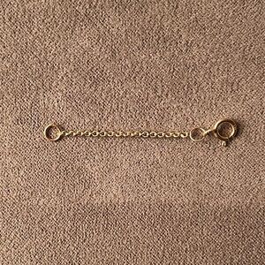 14k Solid Gold Necklace or Bracelet Extender — 1 inch